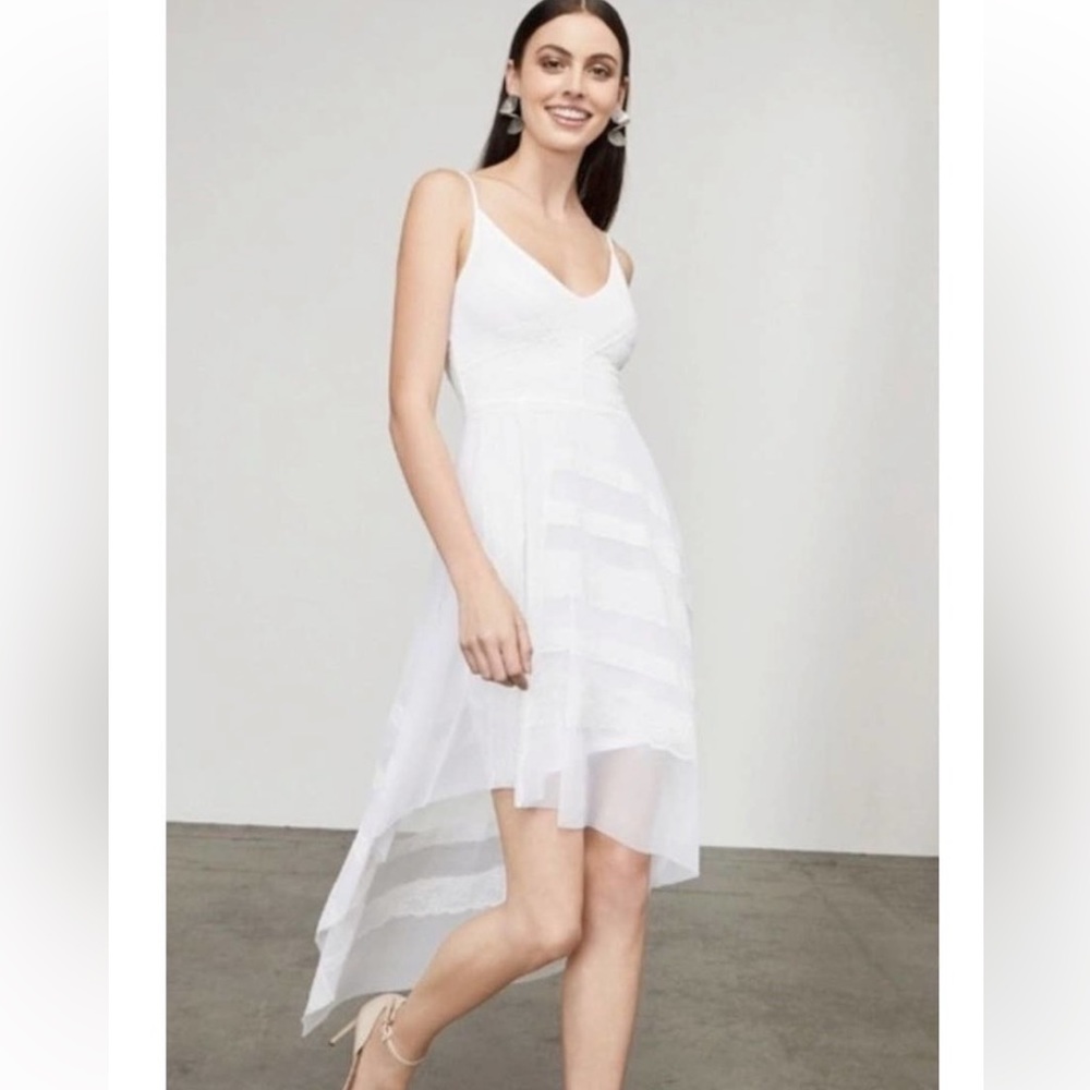 BCBGMAXAZRIA white lace dress small